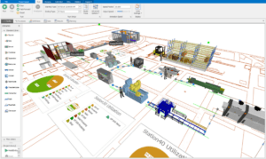 Figure 4 – Screenshot from a typical simulation model facility view