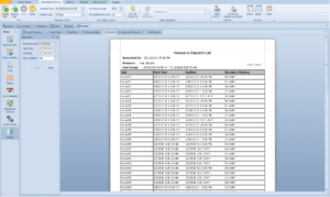 Figure 9 – Illustrative Simio table report that can be custom configured as required