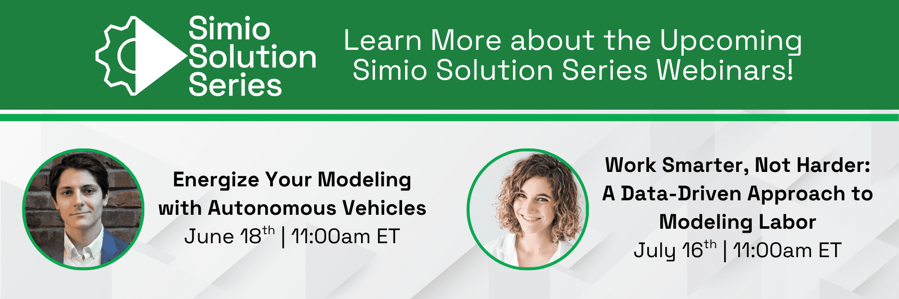 Learn More about the Upcoming Simio Solution Series Webinars